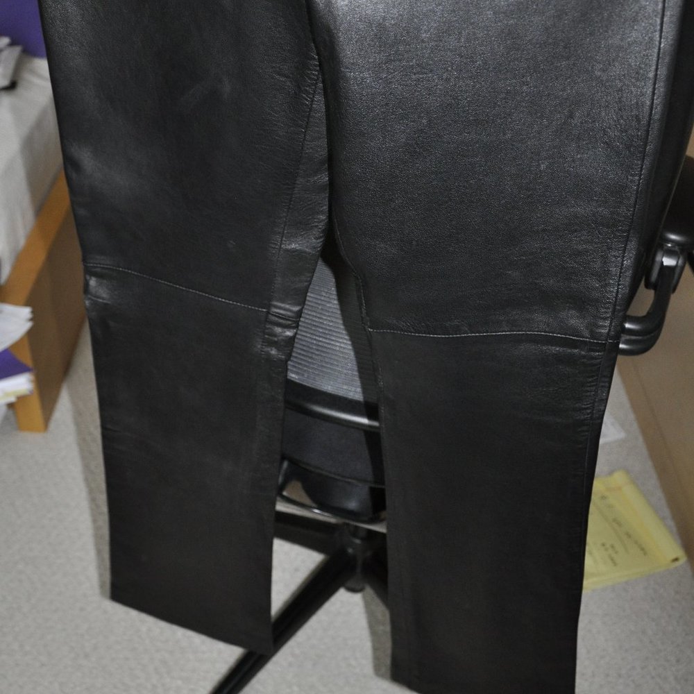 Leather slacks / pants   Black